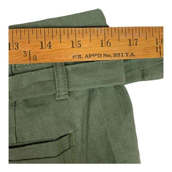 Loft Outlet Shorts Womens 6 Green Linen Blend Belted‎ Pockets Casual Boho - Picture 5 of 8